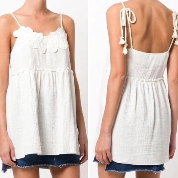 See By Chloe Floral Flare Tank Top - Picture 1 of 5